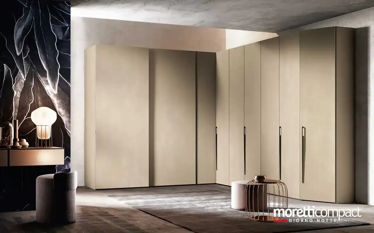 Armadio utility Zenith U459 Moretti Compact ad angolo in nocciola