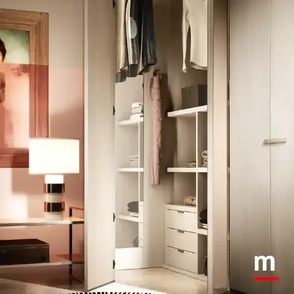 Armadio utility Zenith U461 Moretti Compact angolo spogliatoio aperto