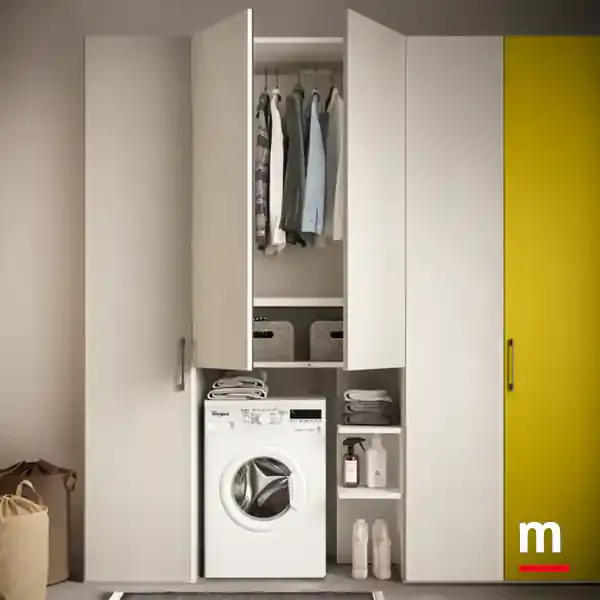 Armadio utility Zenith U464 Moretti Compact lavatrice inserita nell'armadio