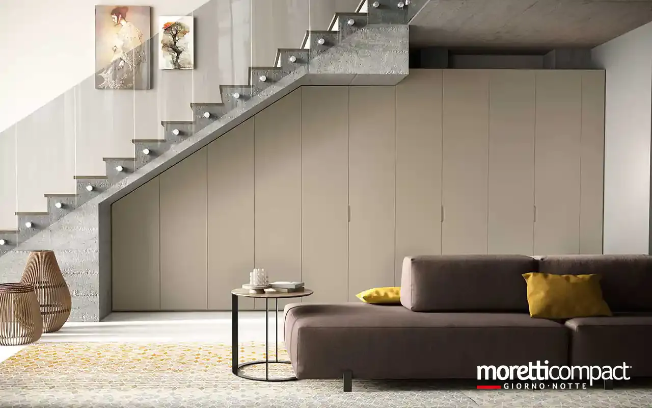 Armadio utility Zenith U468 Moretti Compact sottoscala in tortora