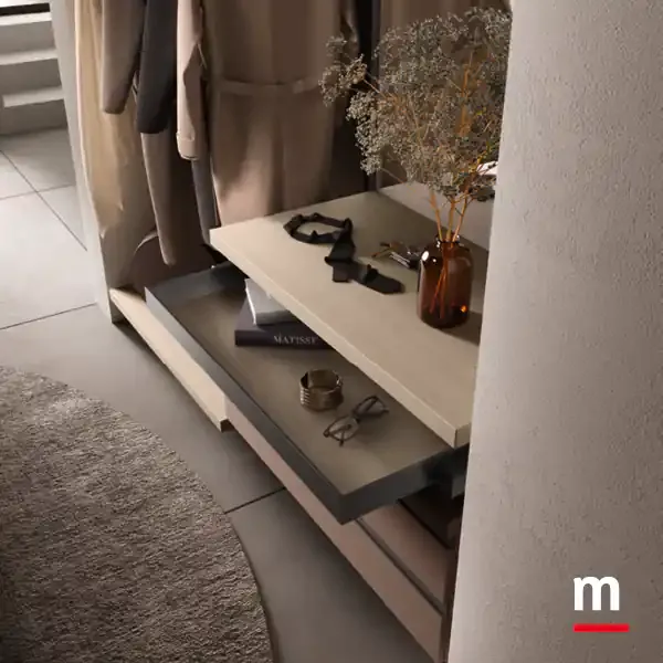 Cabina armadio sospesa Omnia O421 Moretti Compact piano estraibile
