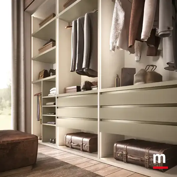 Cabina armadio a moduli Omnia T522 Moretti Compact cassetti tortora