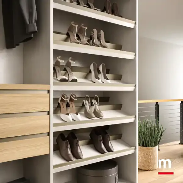 Cabina armadio a moduli Omnia T524 Moretti Compact scarpiera e cassetti