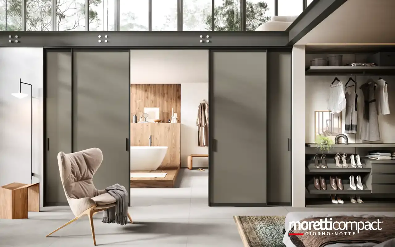 Portale Omnia P626 Moretti Compact ad ante laccate pietra