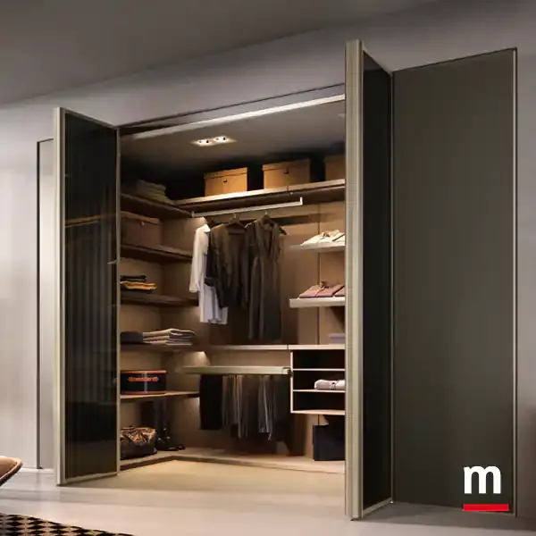 Portale Omnia P627 Moretti Compact soffietto aperto sull'angolo