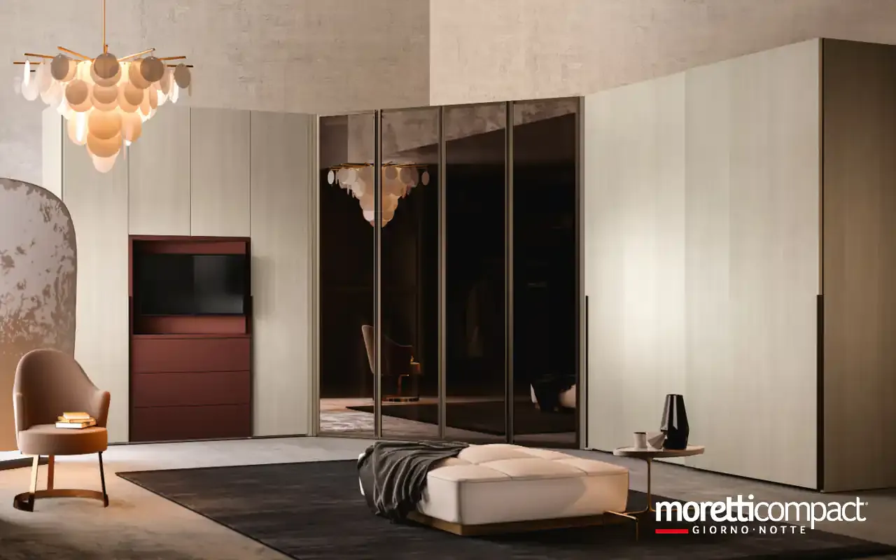 Portale Omnia P628 Moretti Compact a soffietto obliquo