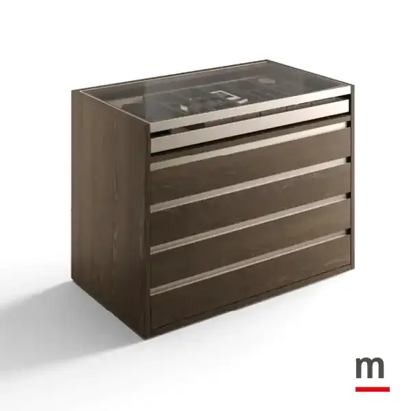 Isola Omnia I726 Moretti Compact con top in vetro scontornata