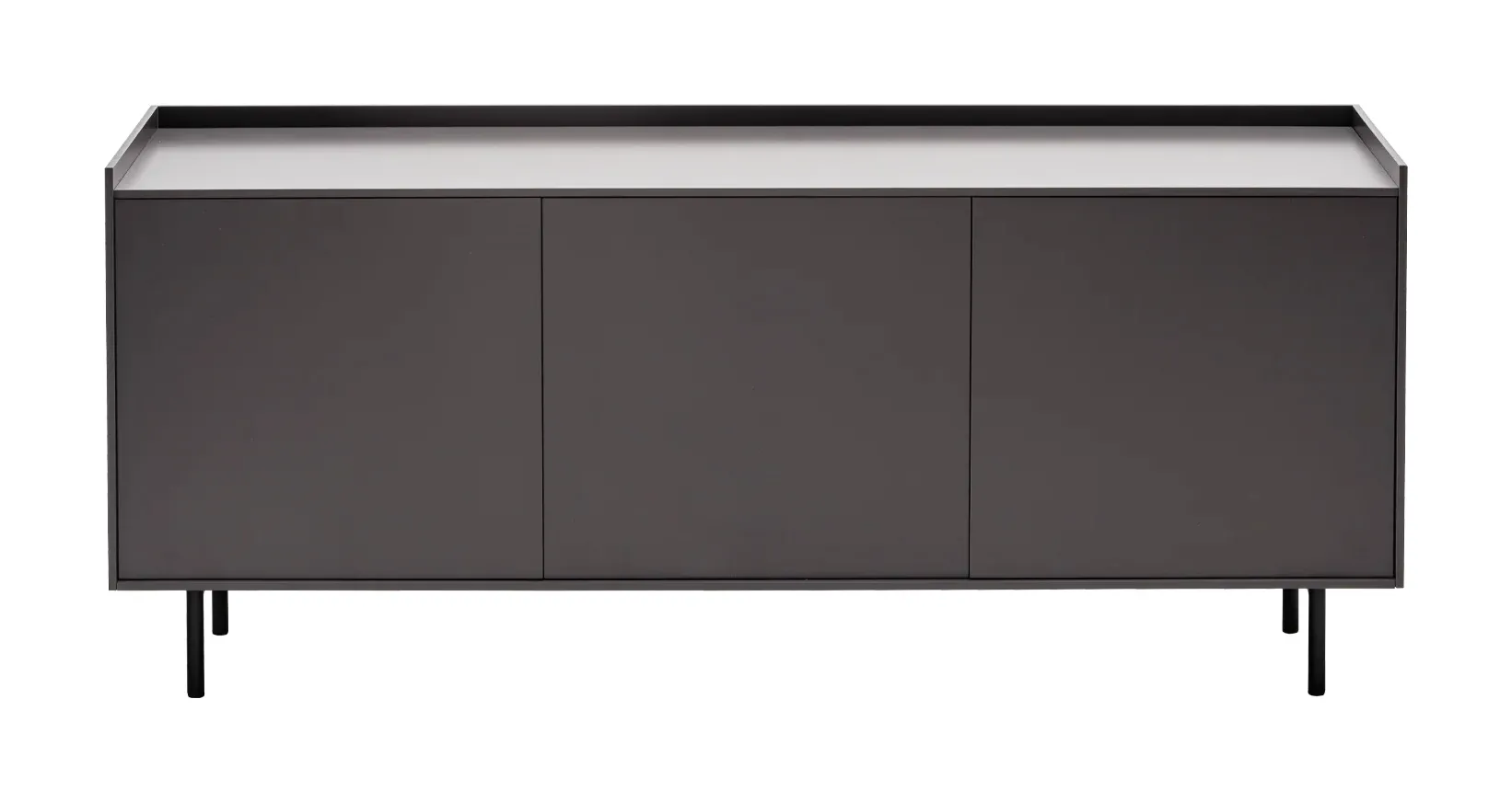 Madia Cover Connubia da 183 cm a tre ante laccata ardesia con top a vassoio