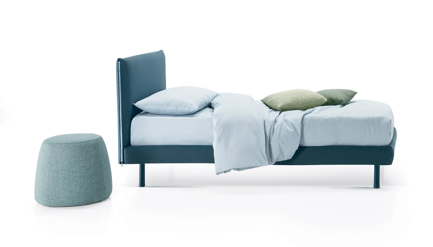 Letto singolo Dionisio Rosini azzurro