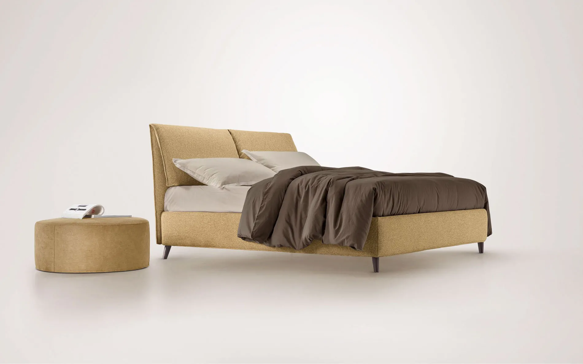 Letto Afaia Rosini senape chiaro