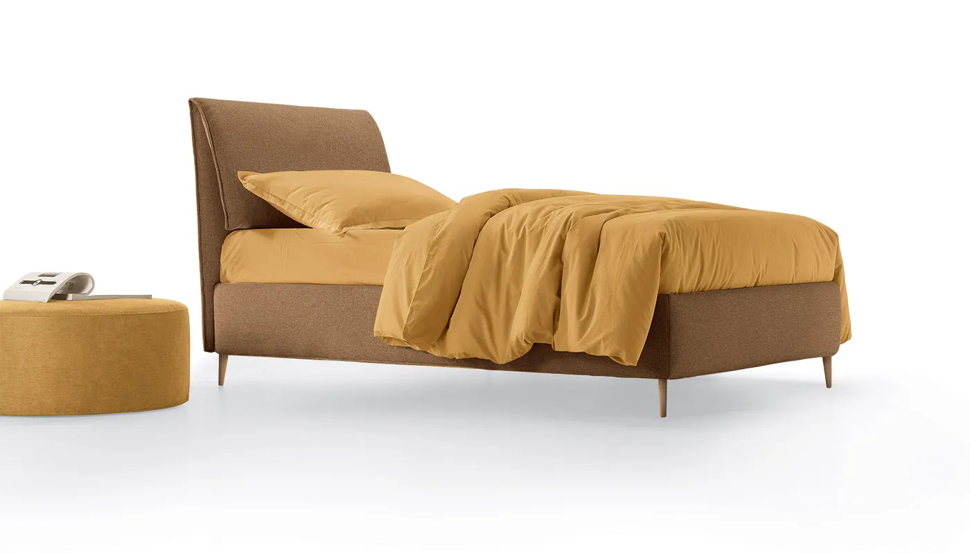 Letto singolo Afaia Rosini color senape