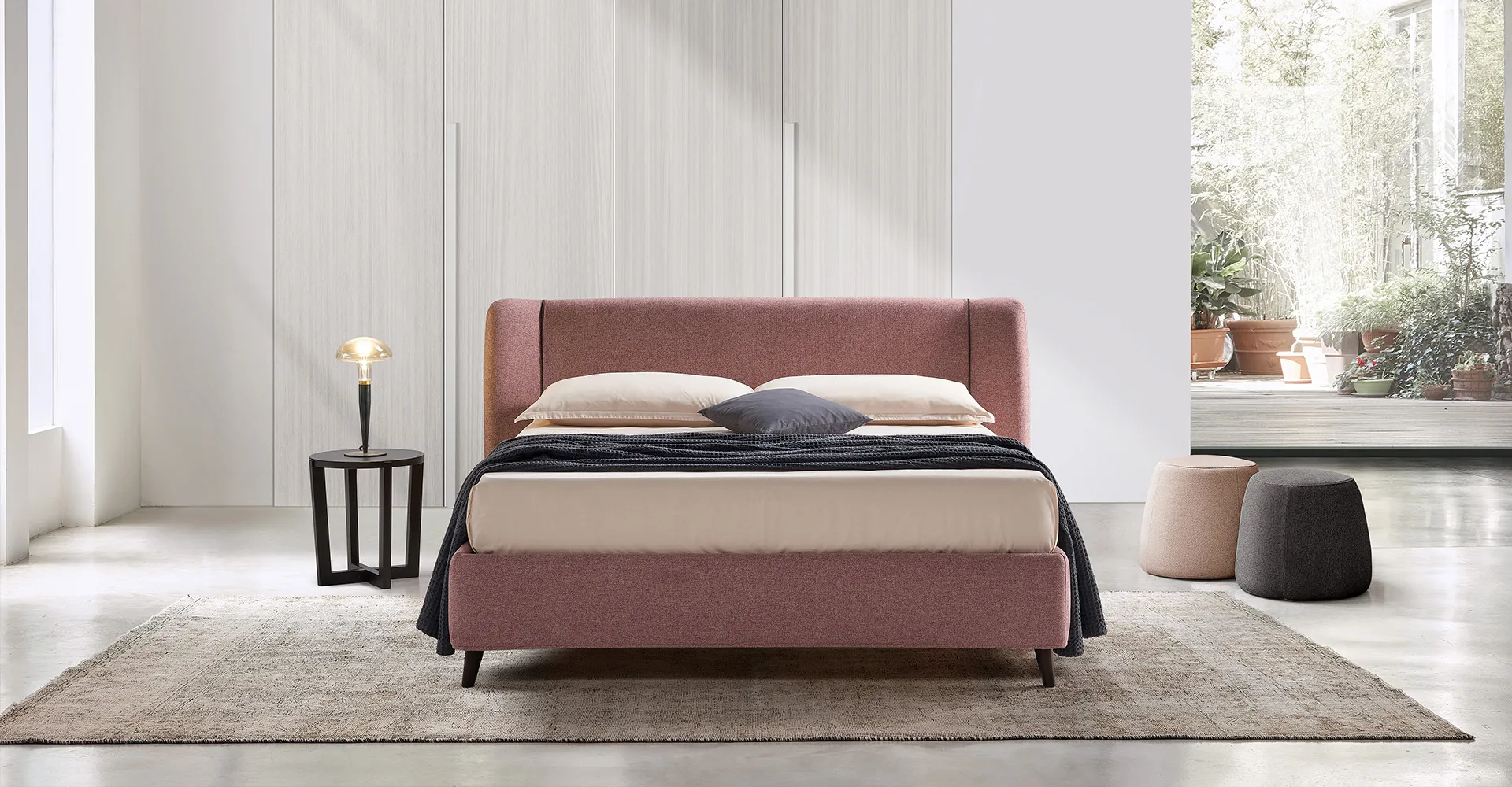 Letto Dafne Rosini rosa antico