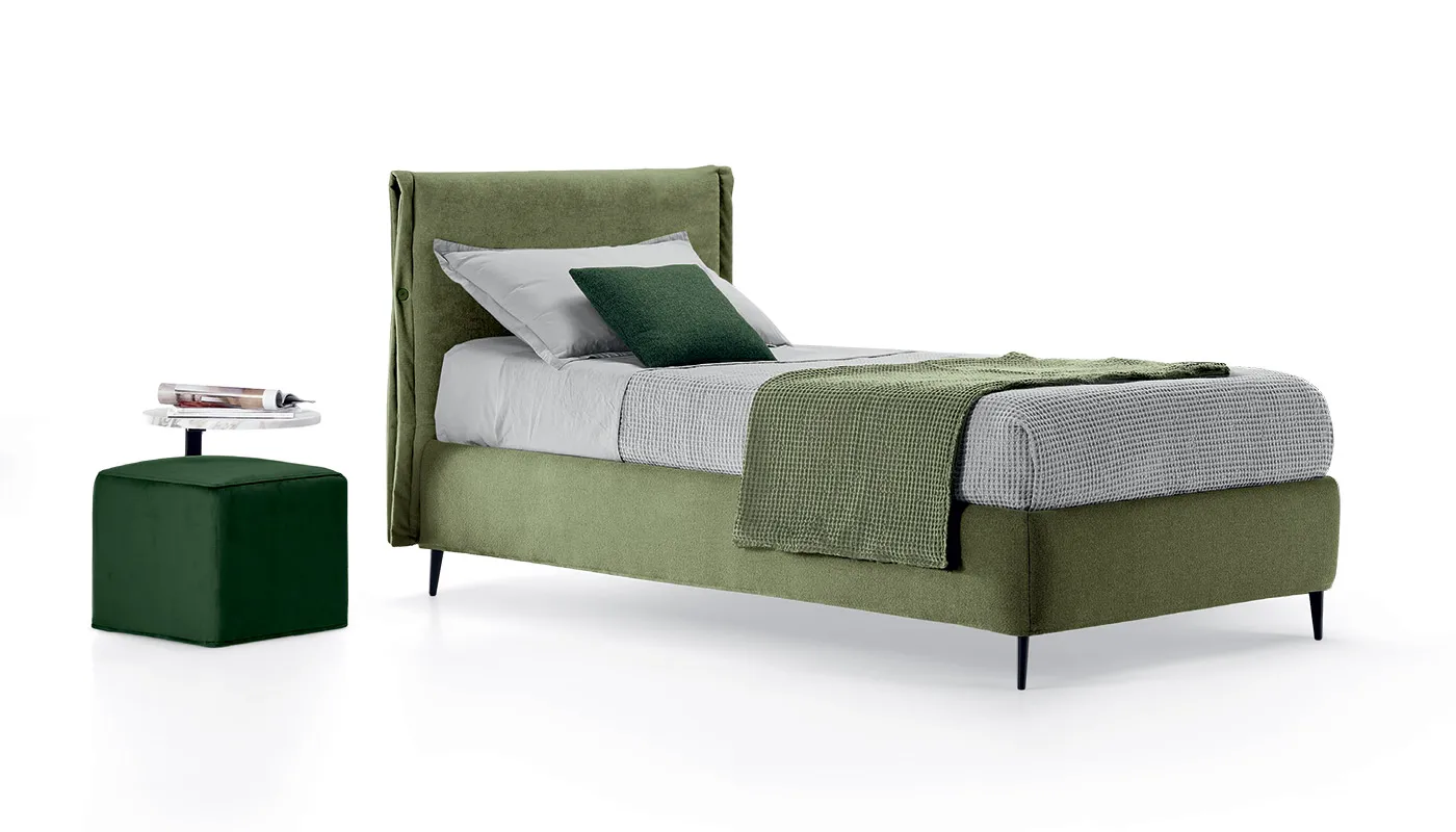 Letto singolo Demetra Rosini verde