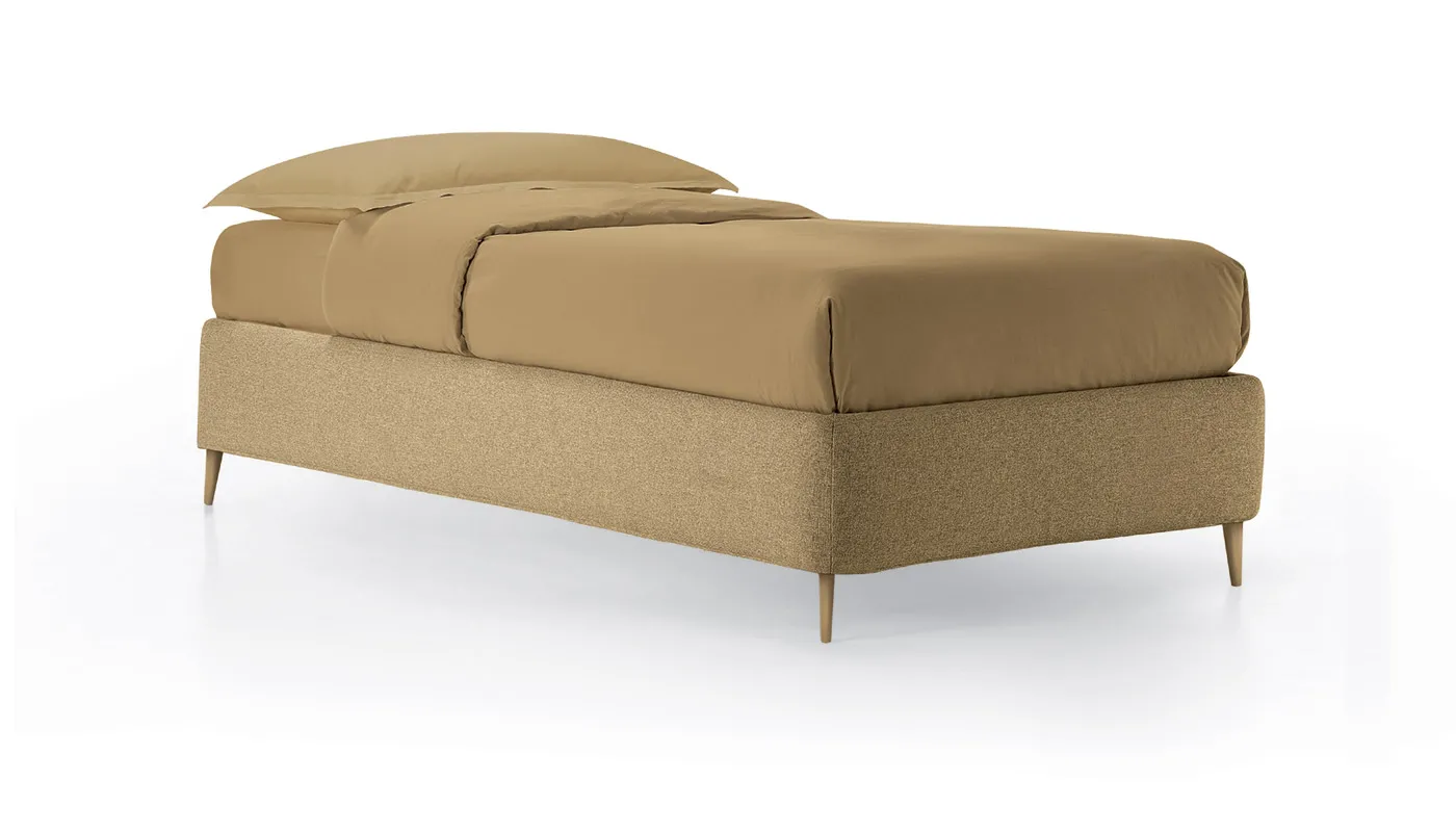 Letto singolo Sommier Rosini color sabbia