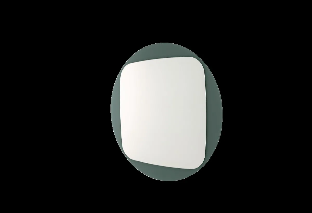 Specchio Space Target Point verde su fondo nero
