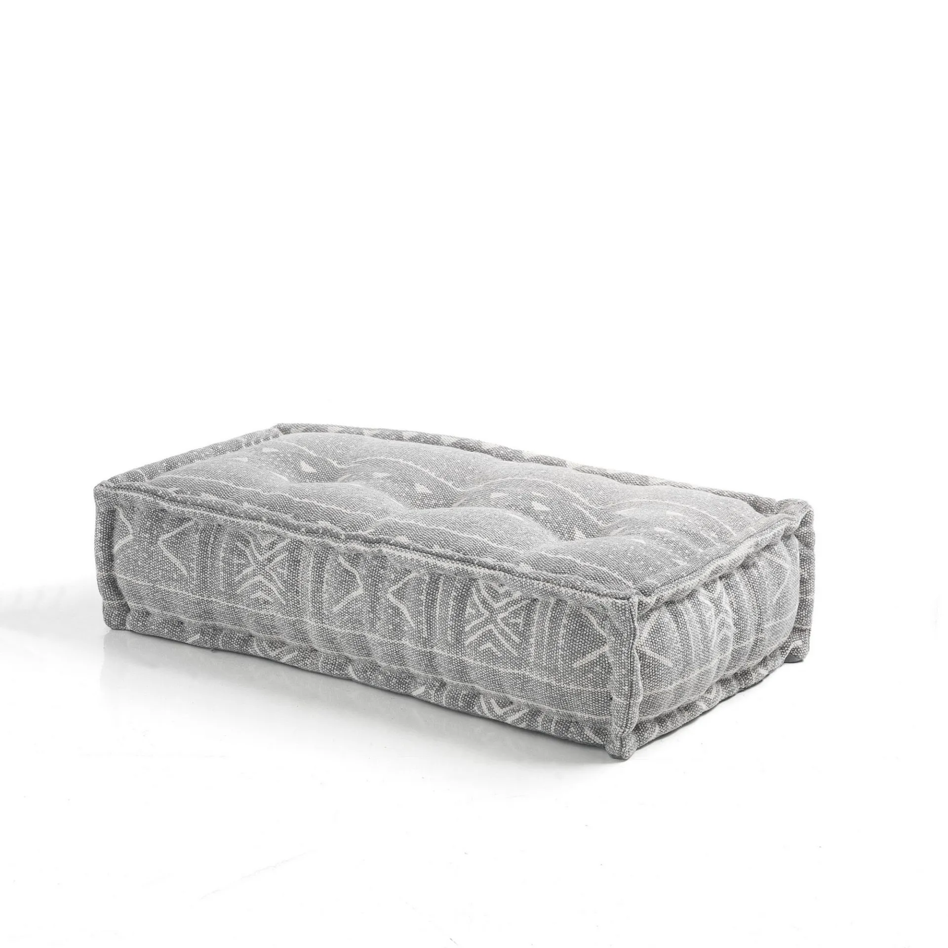 Pouf rettangolare Yara Grey Tomasucci in cotone grigio