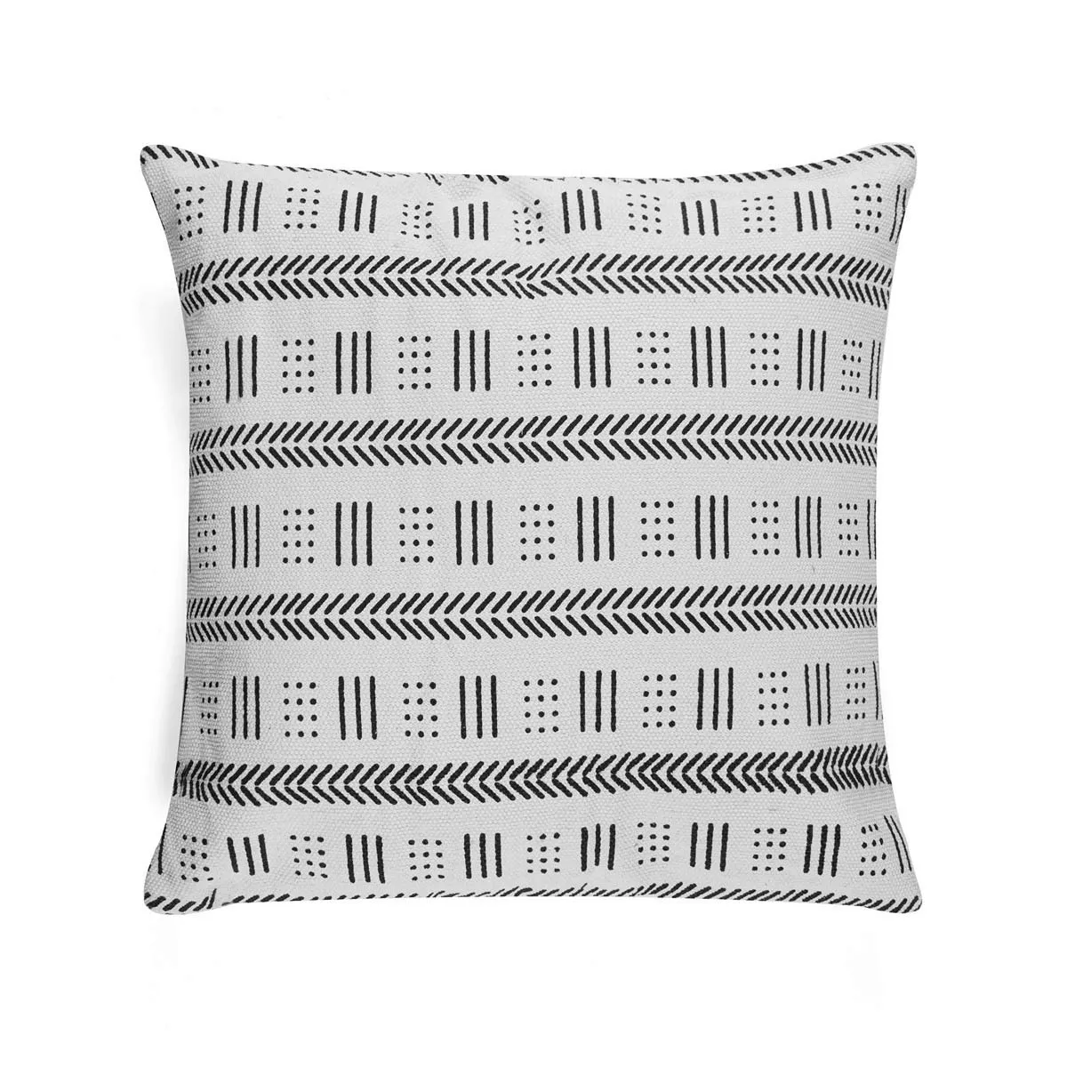 Cuscino Code Tomasucci con decoro grafico bianco e nero