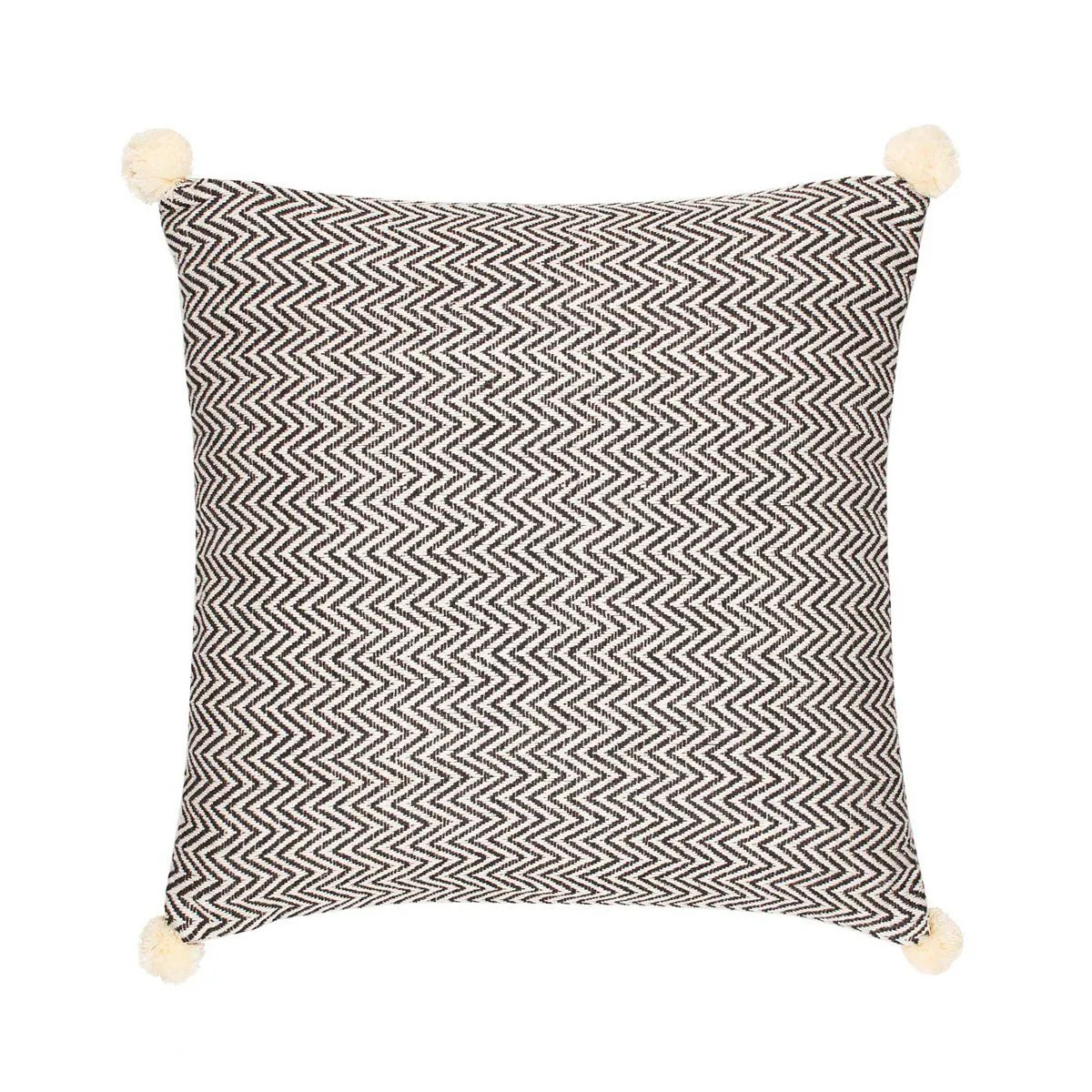 Cuscino Neem 3 Tomasucci panna a righe con pompon