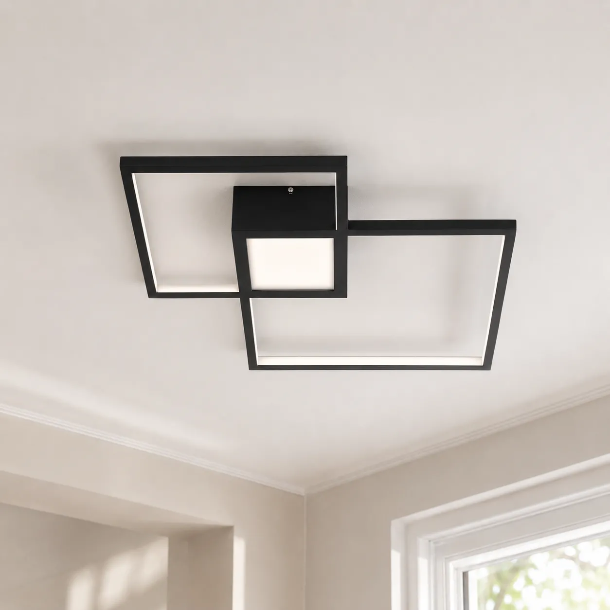 Plafoniera Square Black Tomasucci a soffitto