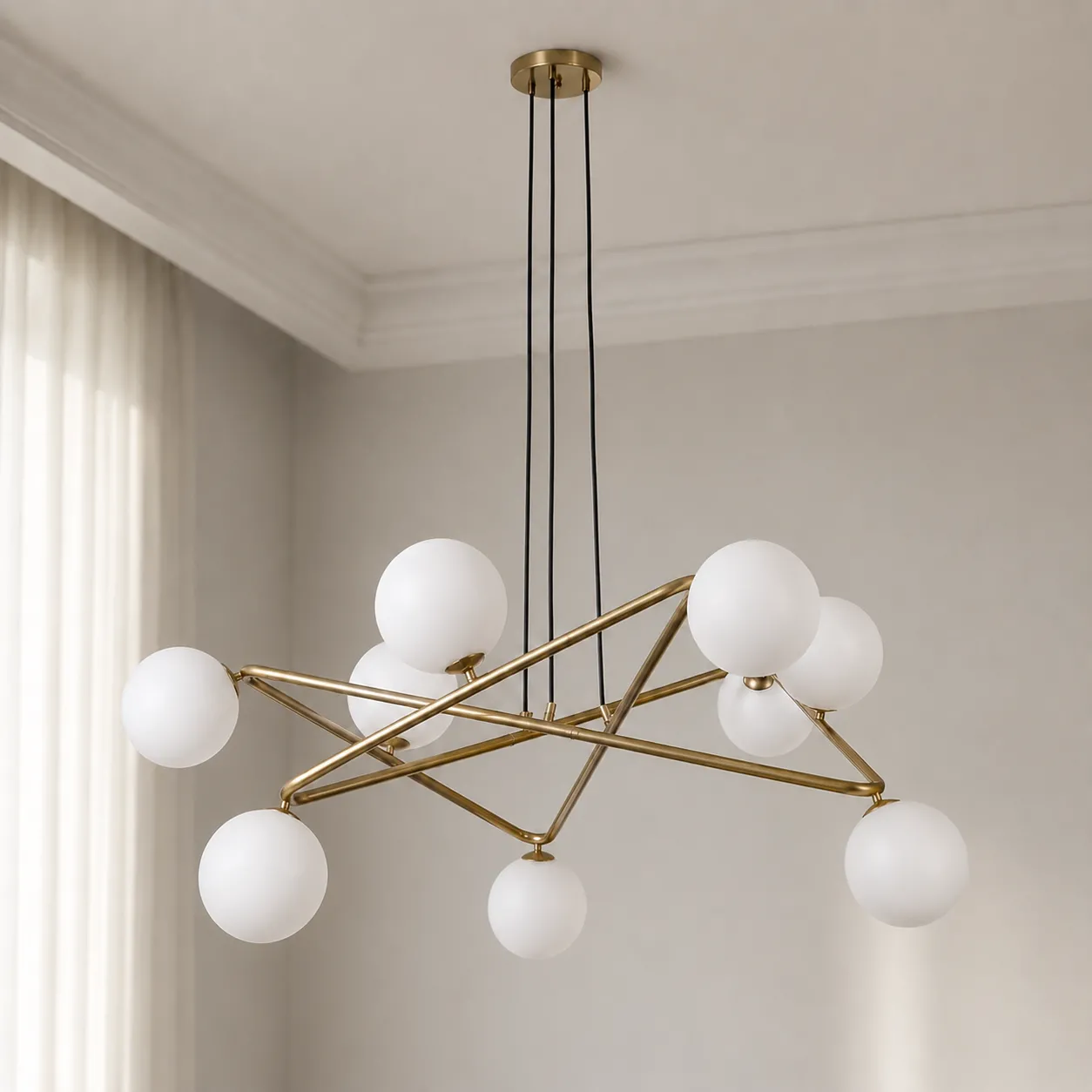 Lampadario Star Tomasucci in un soggiorno