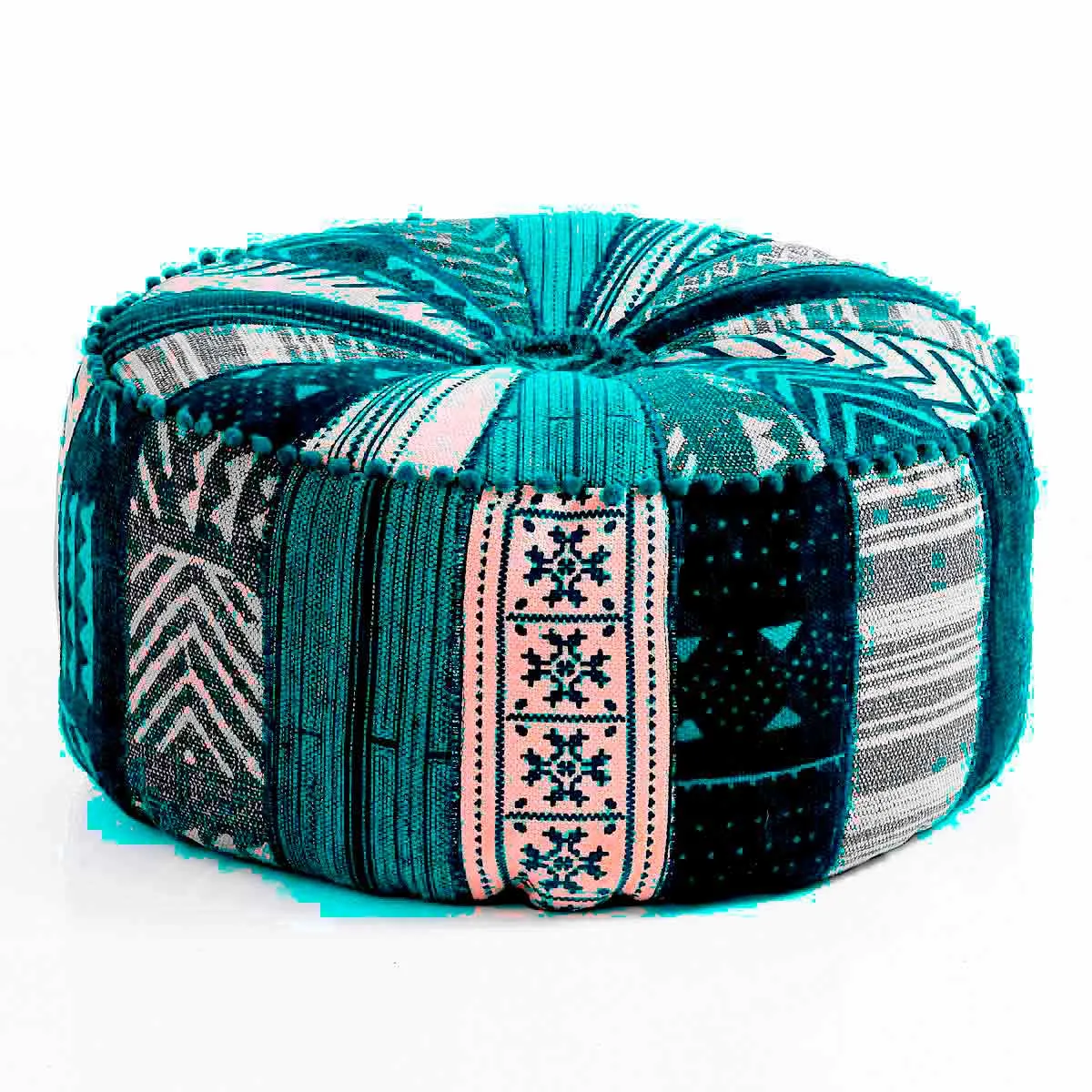 Pouf Kamar Blue Patch Tomasucci in patchwork