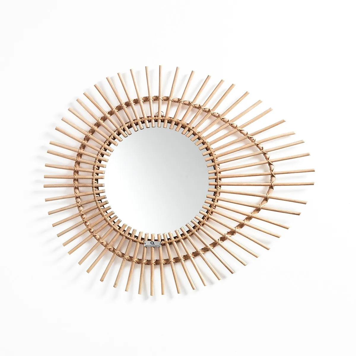 Specchio a raggiera Rays-C Tomasucci in rattan