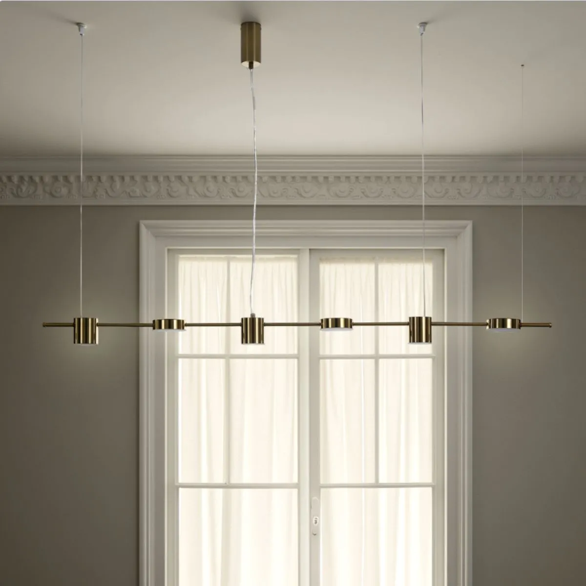 Lampadario Domino Mind Tomasucci ottone