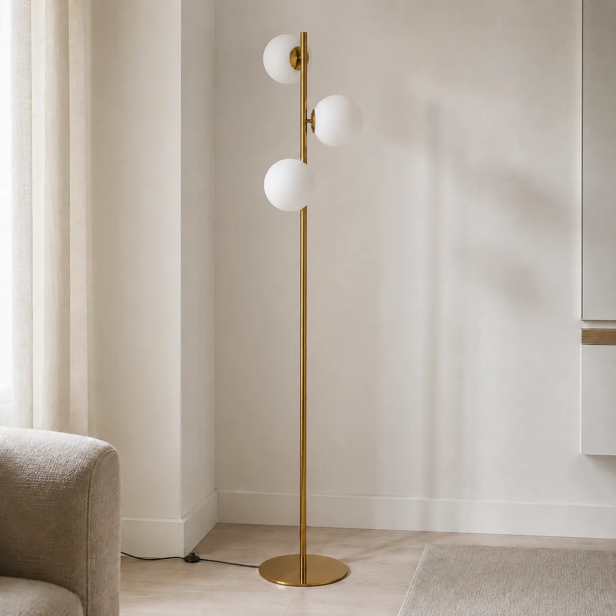 Lampada da terra Street Brass Tomasucci in ottone