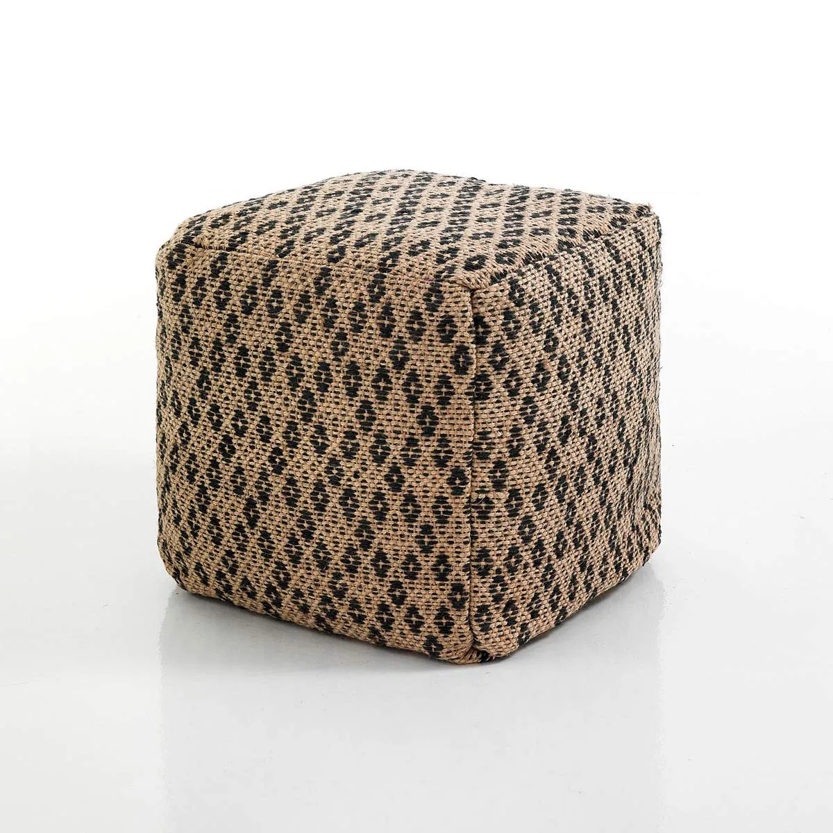 Pouf Nagar-D Tomasucci in juta a rombi