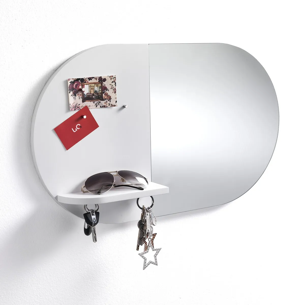 Specchio O-Reminder Tomasucci con chiavi e occhiali