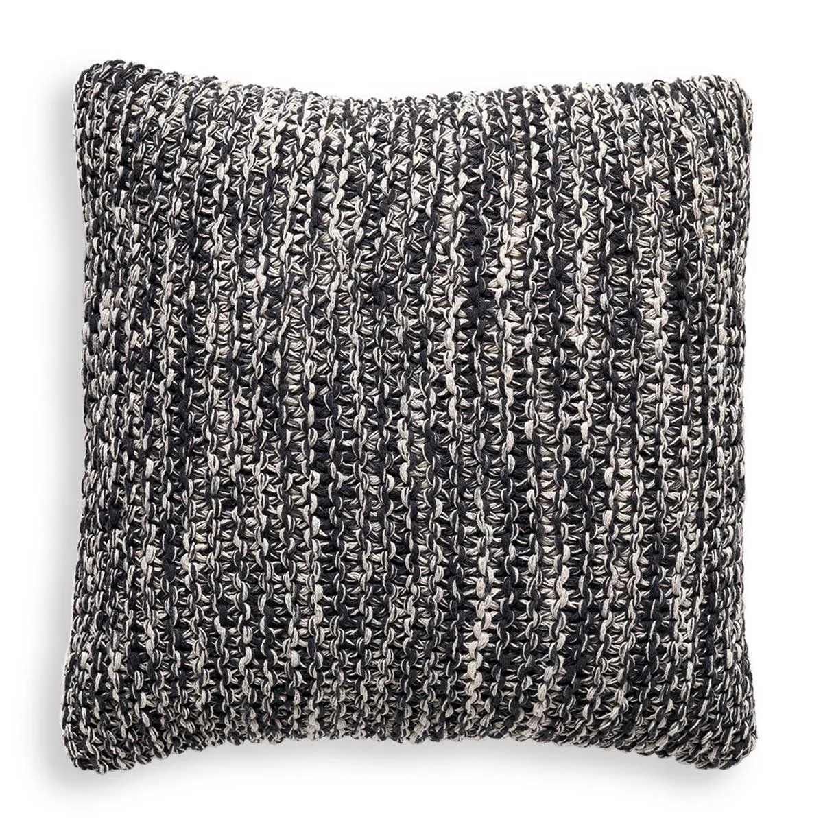 Cuscino Blend Tomasucci in maglia mélange nero e bianco