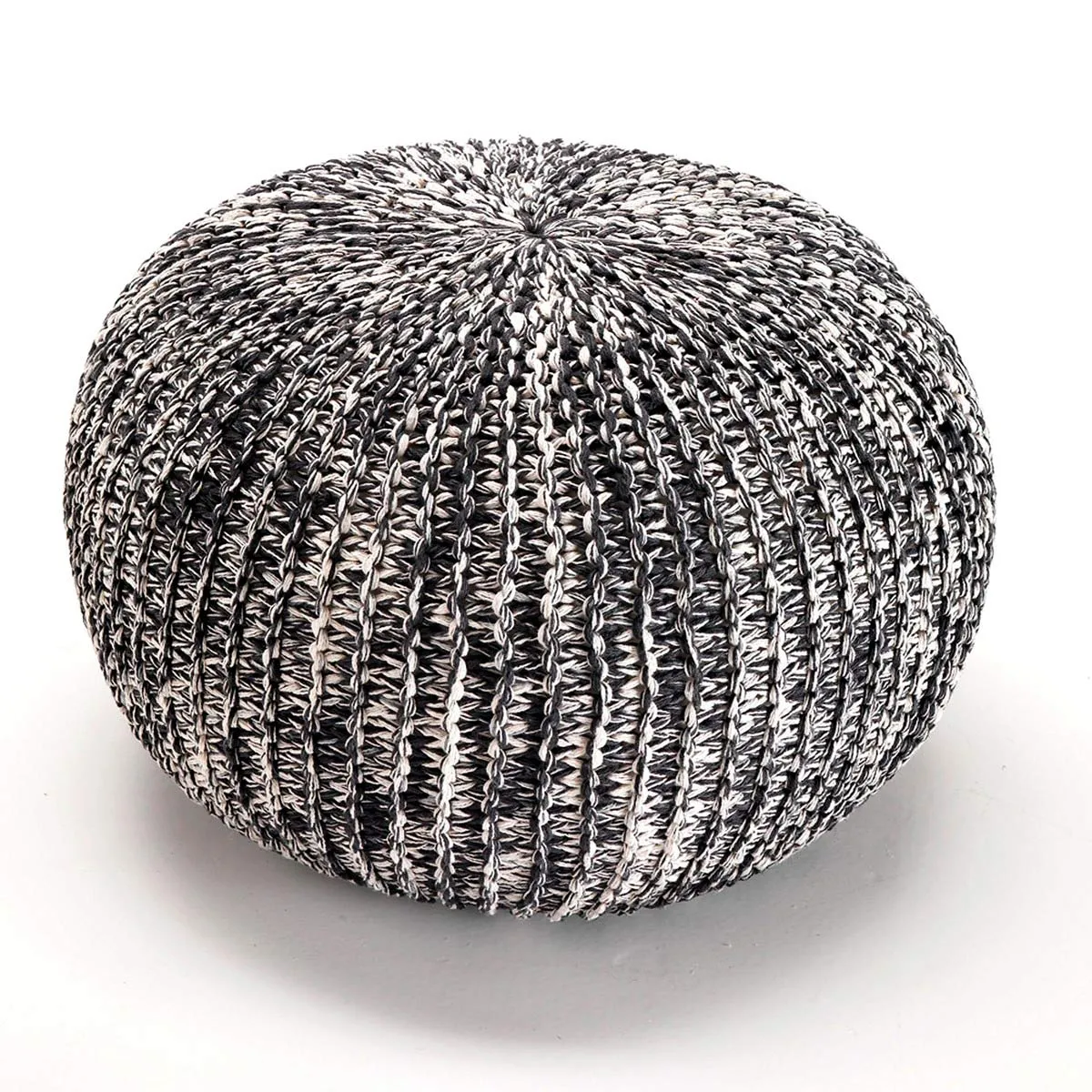 Pouf Blend Tomasucci in maglia grigio mélange