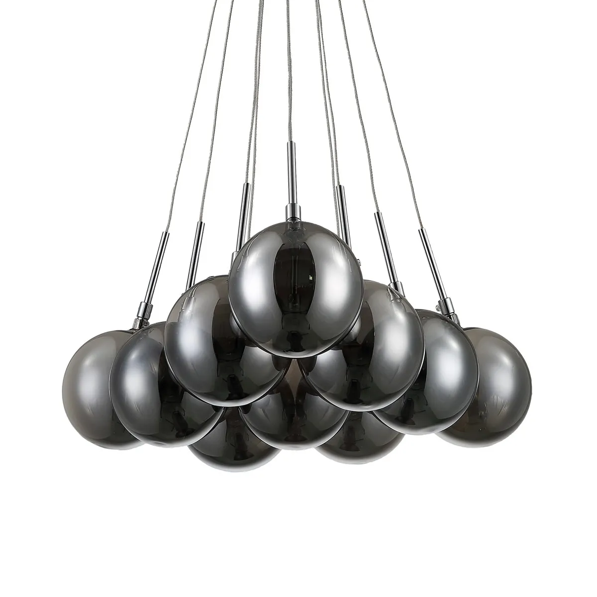 Lampadario Sfere Tomasucci in vetro fumé scontornato
