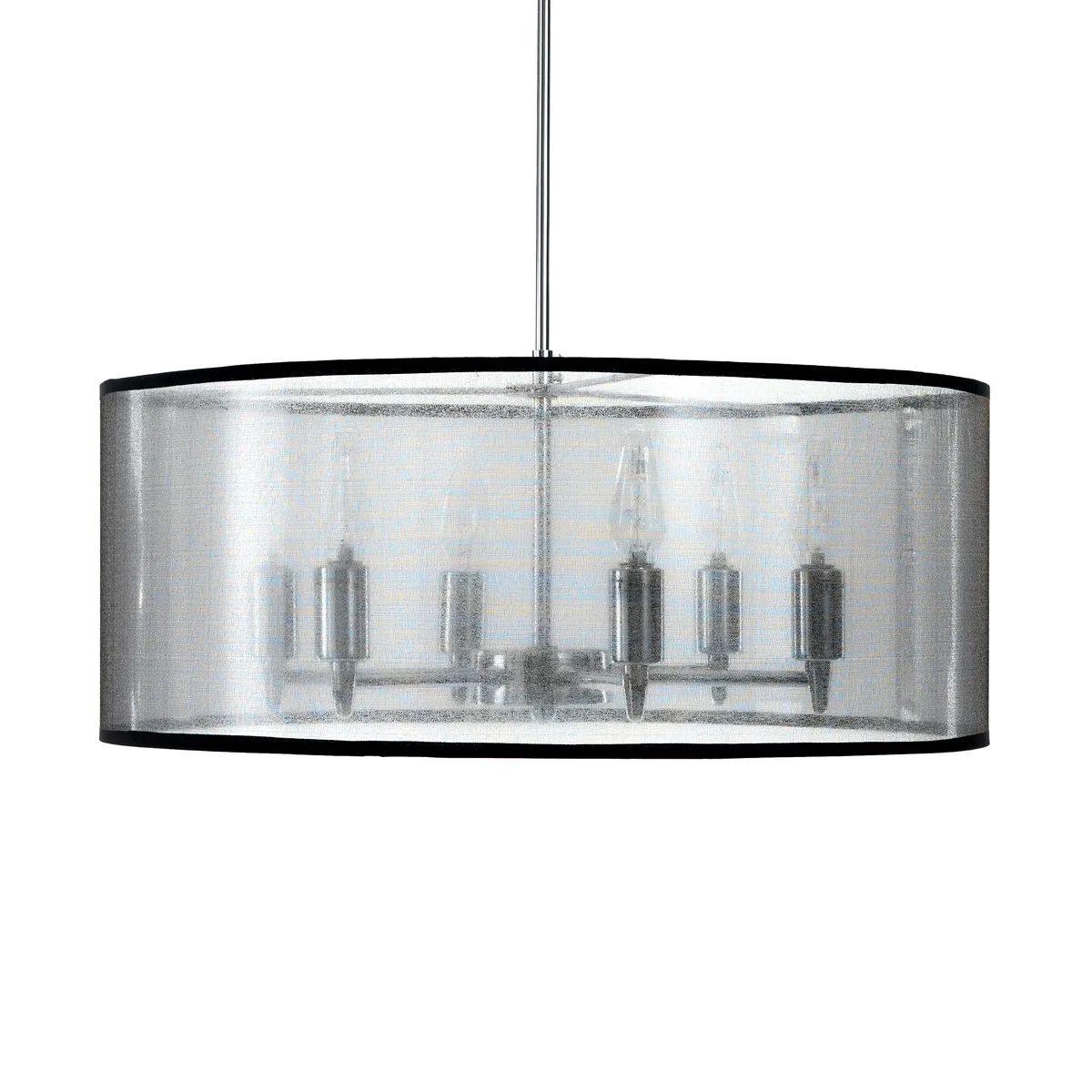 Lampadario Elizabetha Tomasucci con le sei luci visibili
