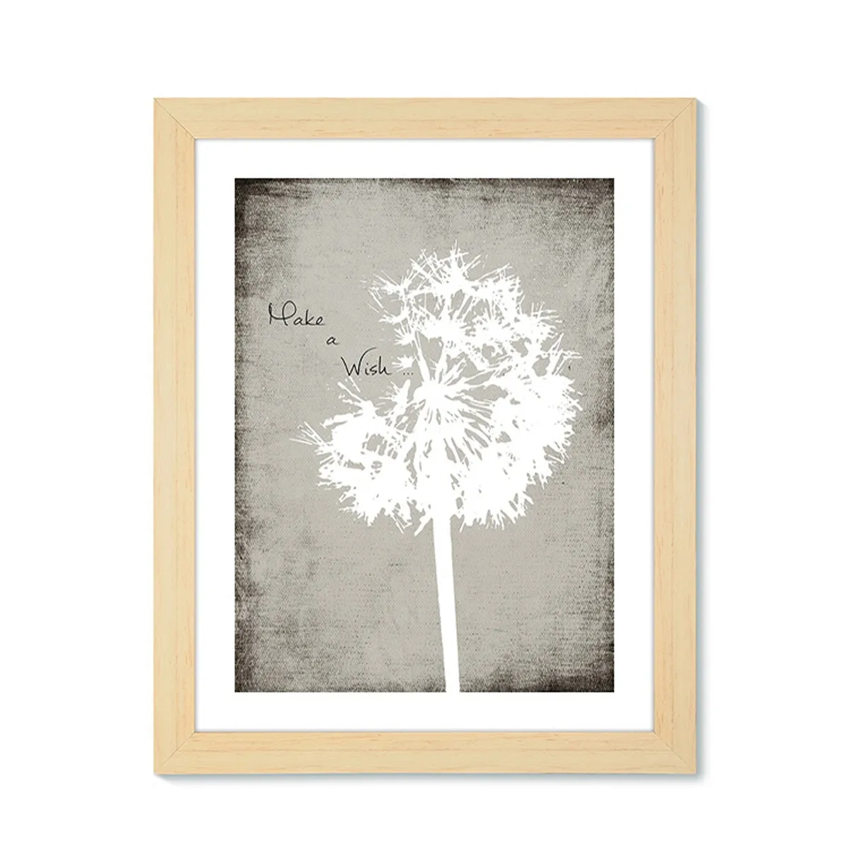 Quadro Make a Wish Tomasucci con soffione e cornice rovere