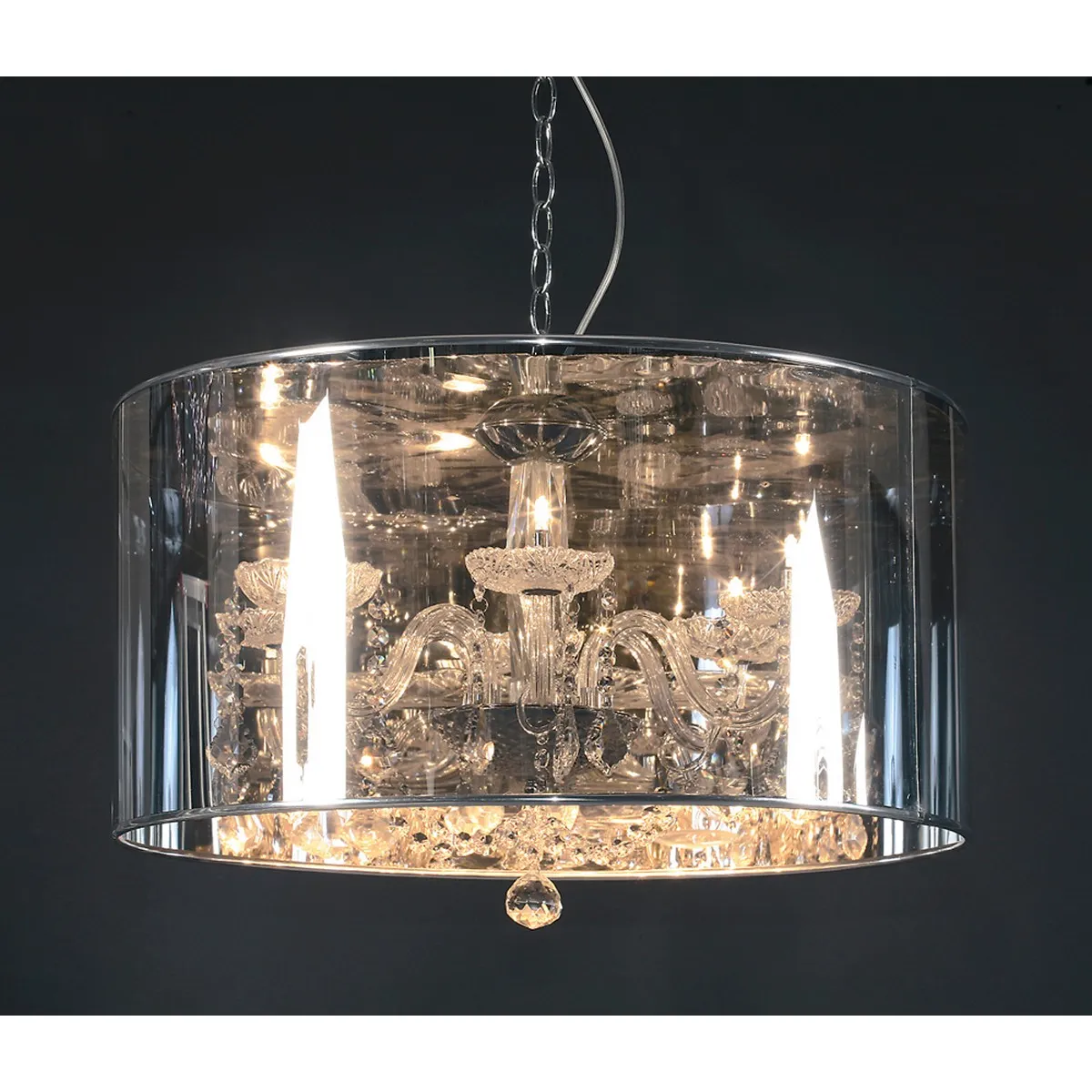 Lampadario Jewel Tomasucci acceso su fondo nero