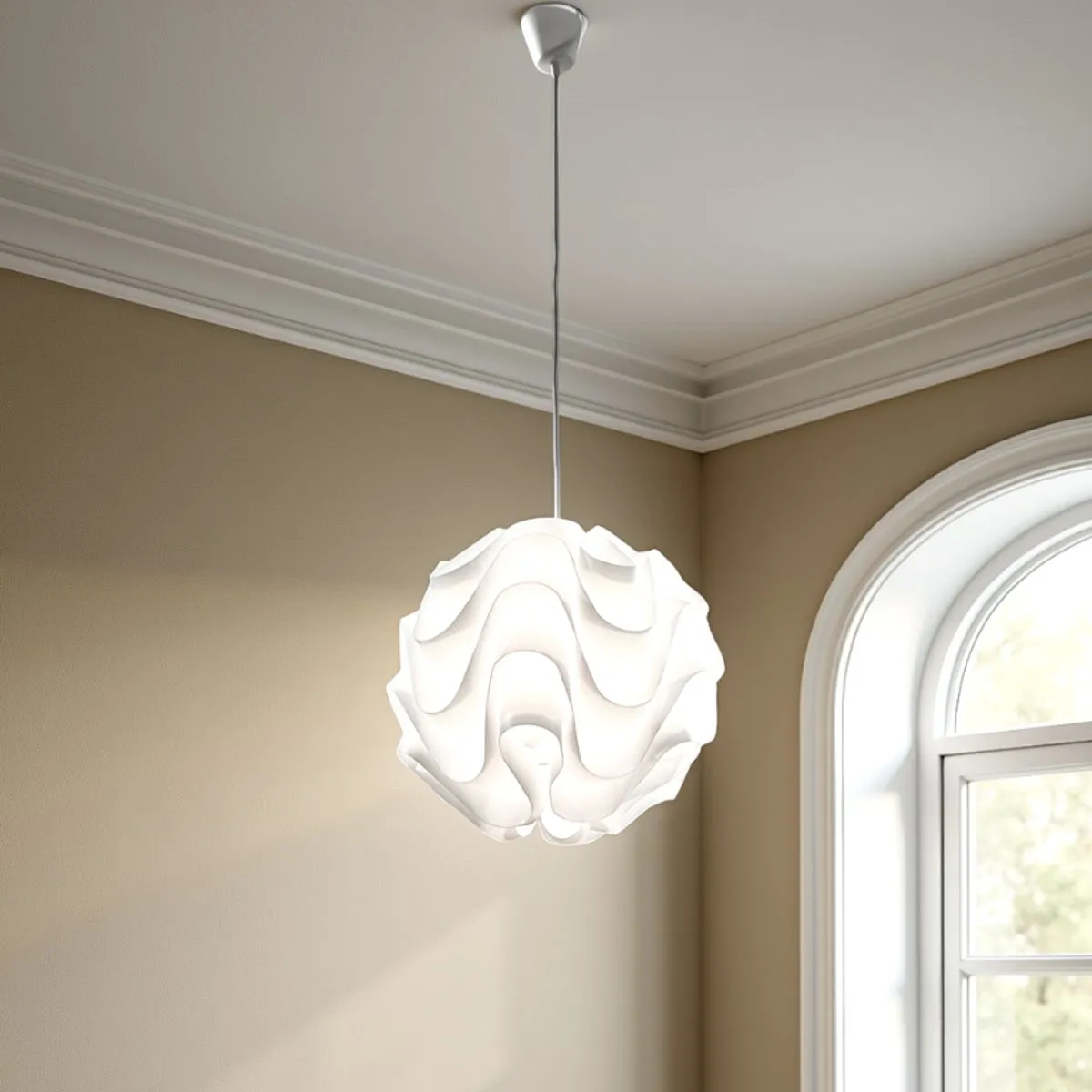 Lampadario Mix White Tomasucci in una stanza