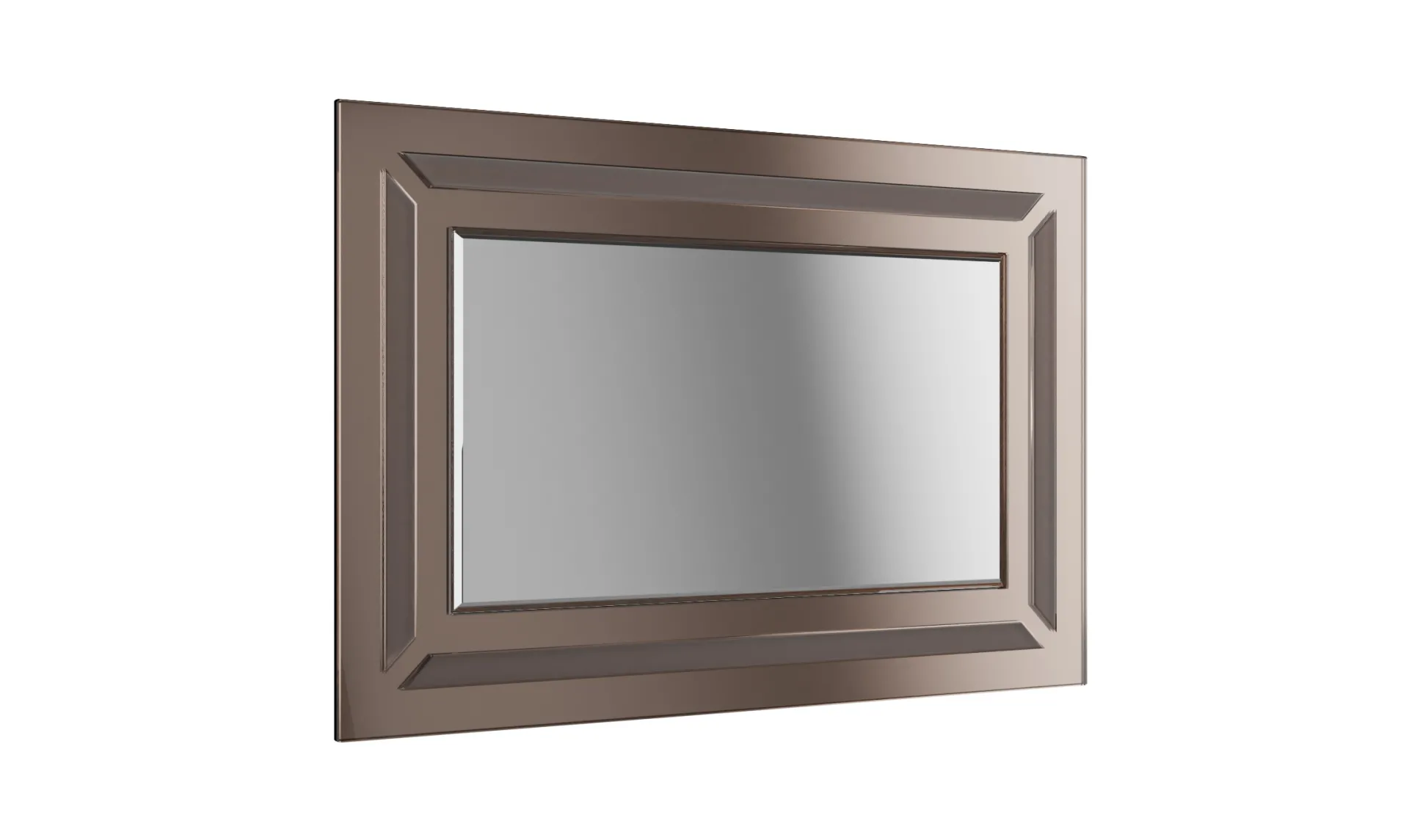 Specchio Andrea Zamagna Temptation rettangolare con cornice bronzo