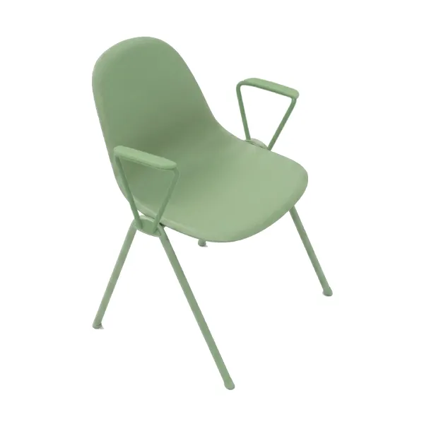 Sedia Bolla Unisit verde salvia con coppia di braccioli