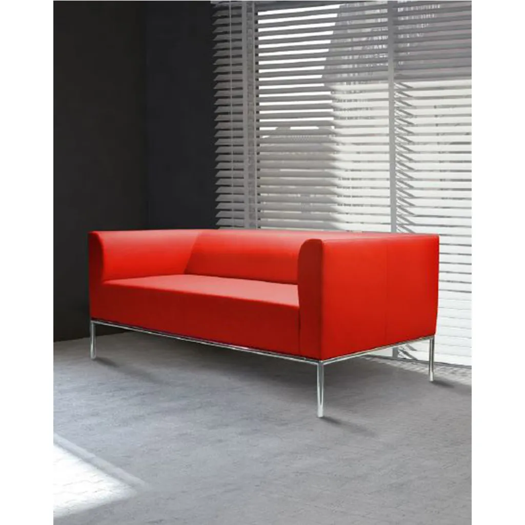 Divanetto Diwa Unisit rosso in una hall