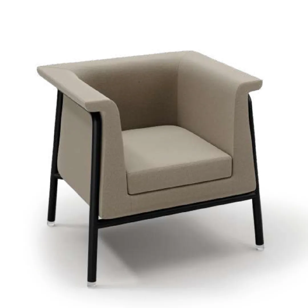 Divano Oscar Unisit un posto beige con struttura nera