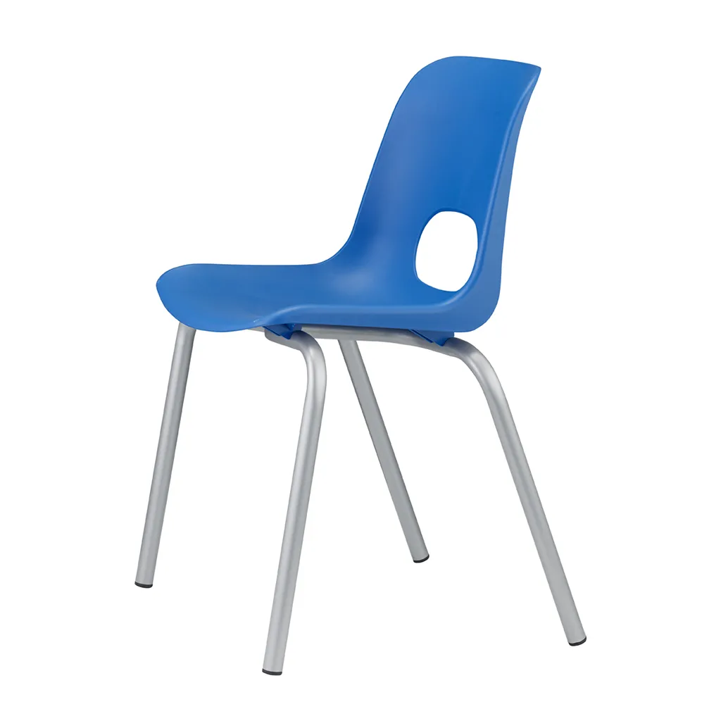 Sedia scolastica Teddy Unisit blu, vista di lato
