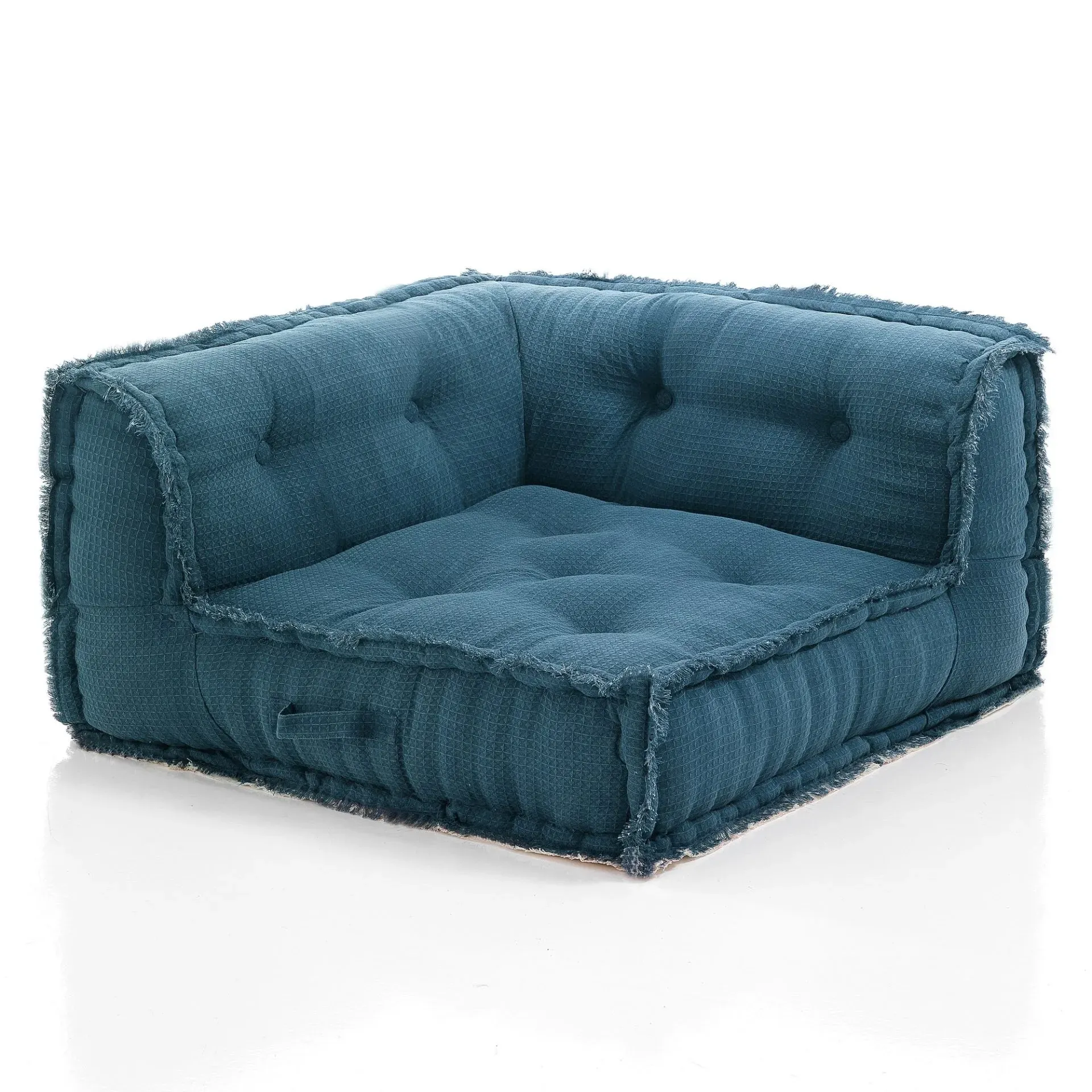 Elemento angolare Tomasucci in cotone nido d'ape blu