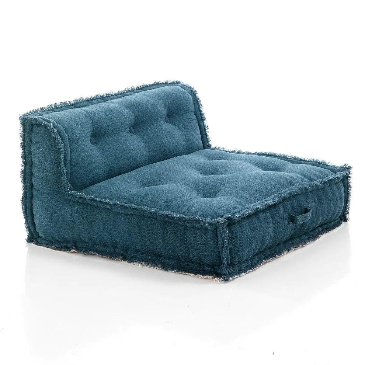 Elemento centrale blu in cotone nido d'ape Tomasucci
