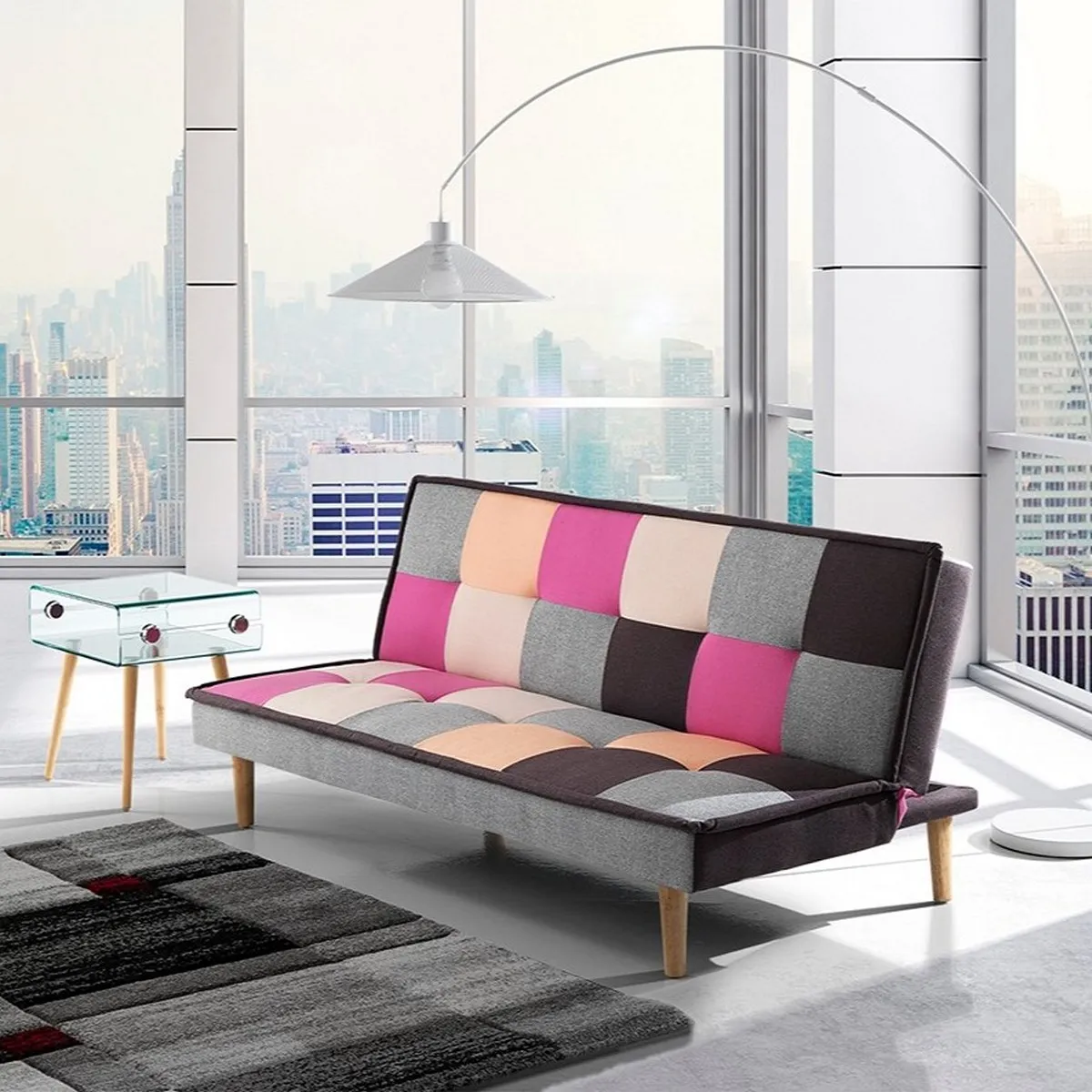 Divano letto Smart-B Tomasucci multicolore in soggiorno