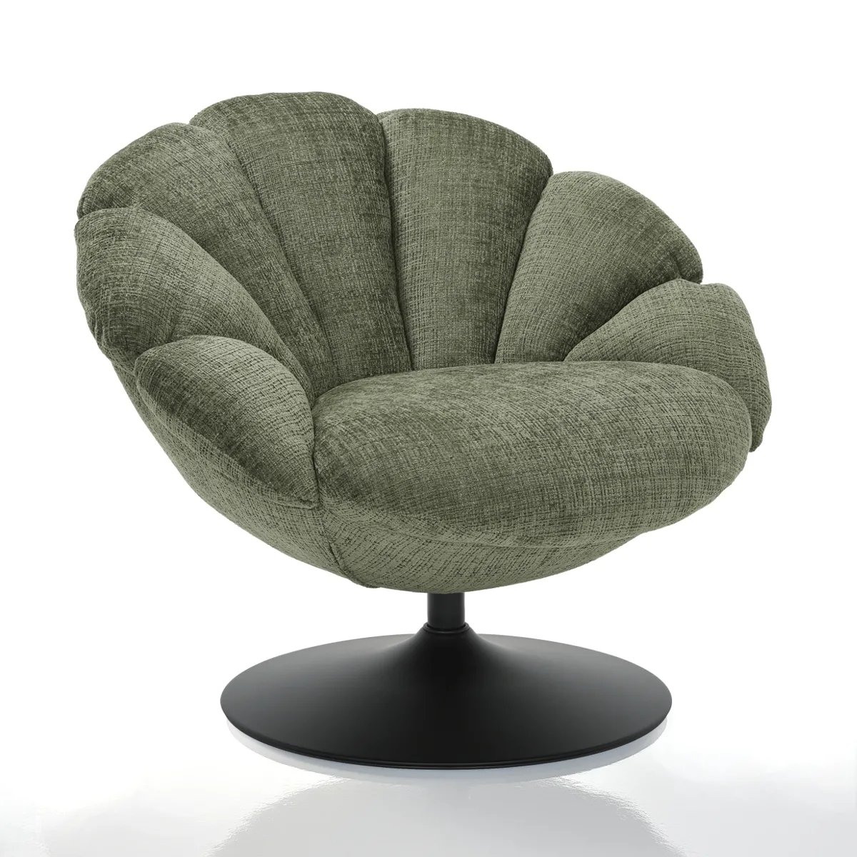 Poltrona Val Tomasucci verde girevole