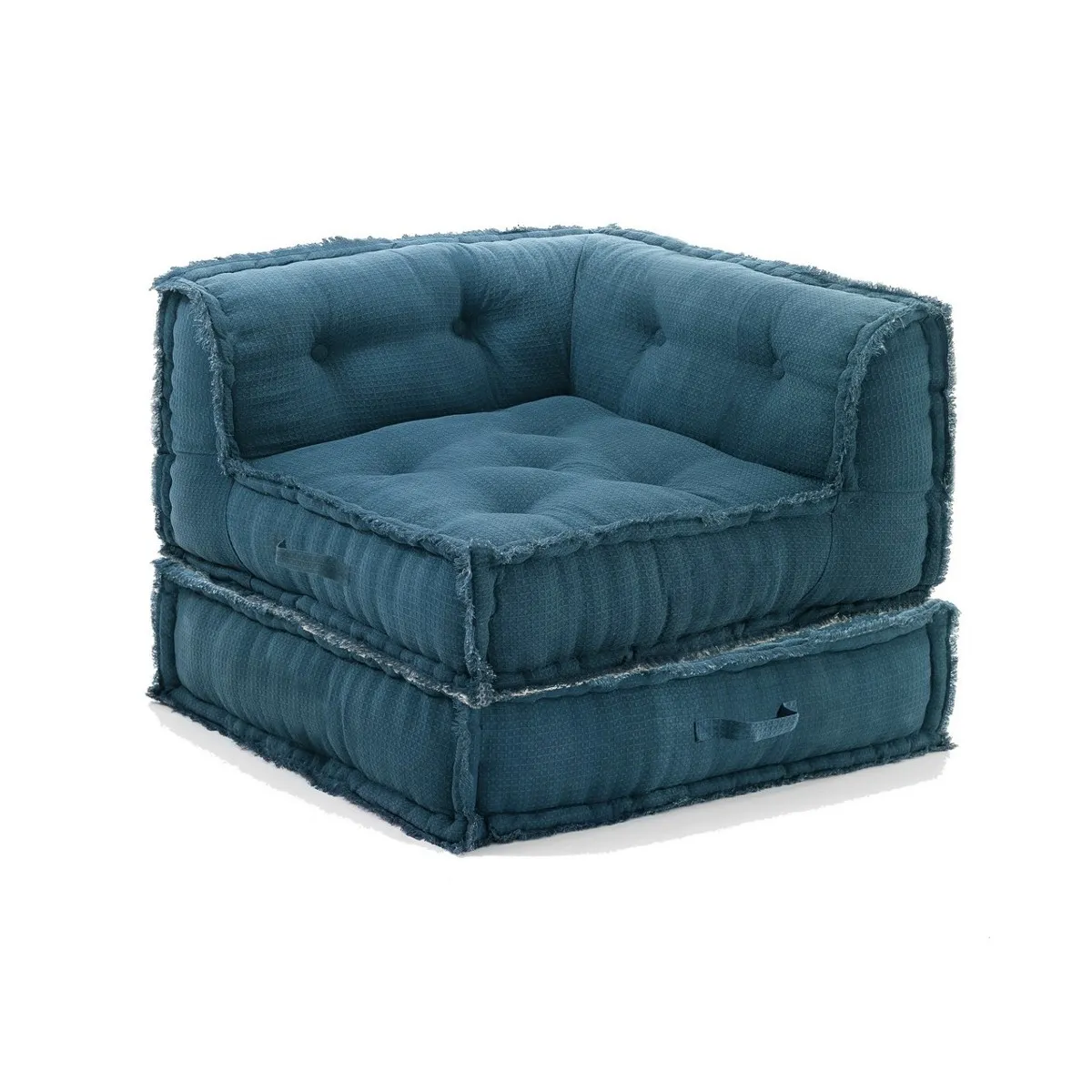 Poltrona Yara Waffle Blue Tomasucci in cotone nido d'ape