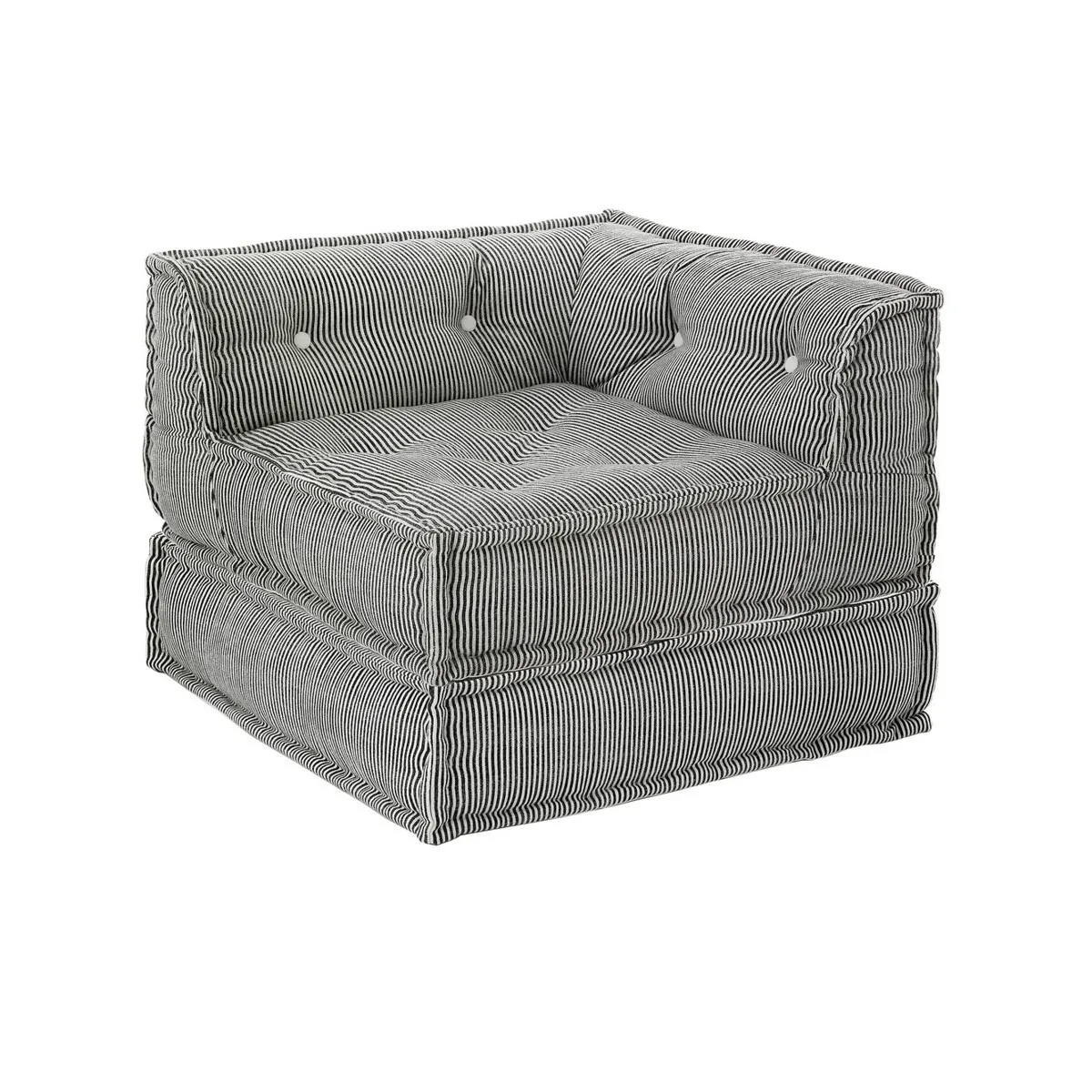 Poltrona chaise longue Lines Tomasucci della serie Yara in cotone a righe