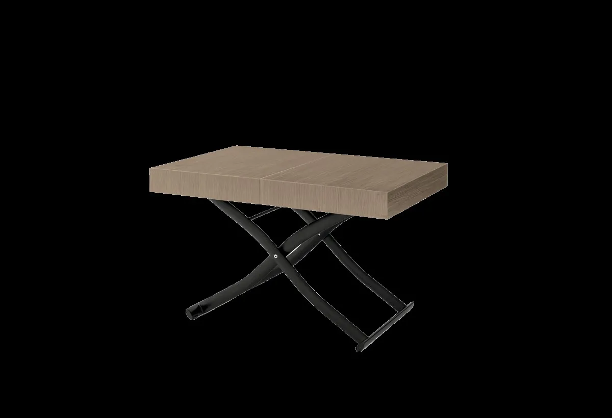 Tavolo Dione Wood Target Point effetto legno su fondo nero