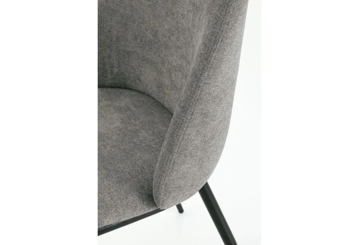 Dettaglio del tessuto Mellow Blend grigio della sedia Tulipano Target Point